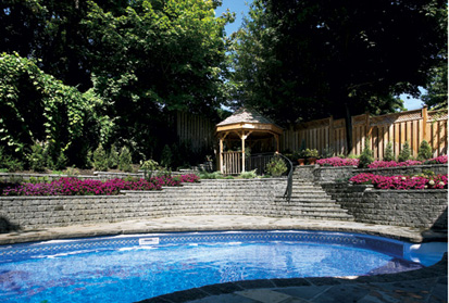 pavers and a retaining wall hanson71